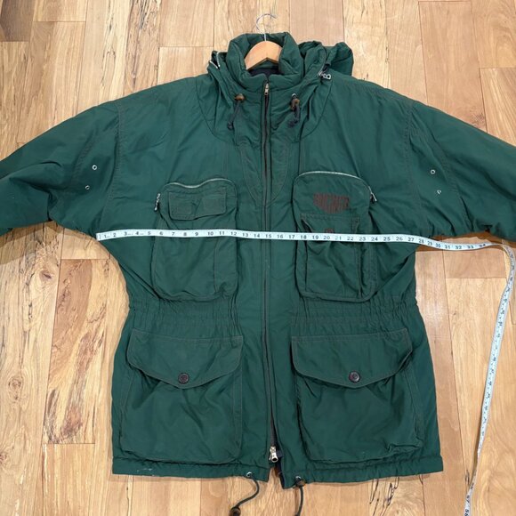 Vintage 90s Bogner Expedition Ski Snowboard Jacket Green Embroidered Men's 42 - Picture 10 of 15